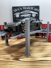 Diorama 1/18 - Pont élévateur 4 colonnes 1:18 réglable – Full Grey – Création 3D