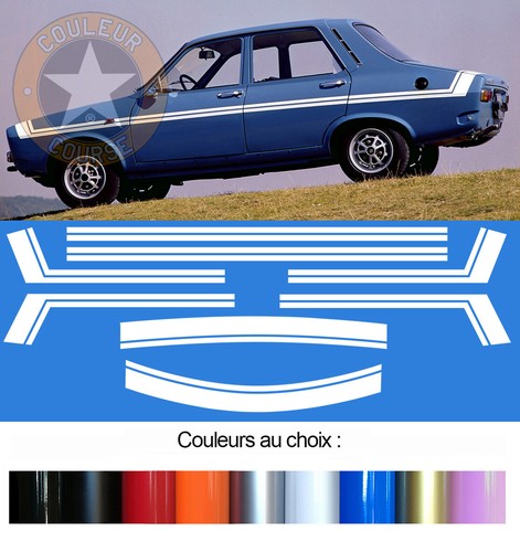 Bandes blanches pour renault - pour,
