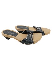 Esprit Sandales Femme Noir Bois Clogs Rétro (EU 38)