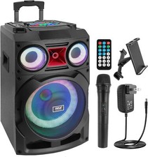 Pyle PHP210DJT Portable Bluetooth Rechargeable PA Speaker System- 800W(Open Box)