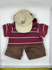 Build-A-Bear Workshop Outfit 3 Piece Golf Themed - Hat, Polo Shirt, Shorts