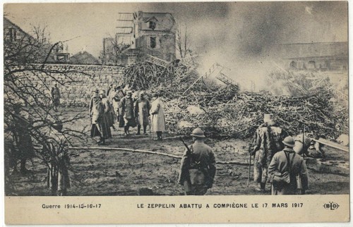 Militaria zeppelin abattu - le,