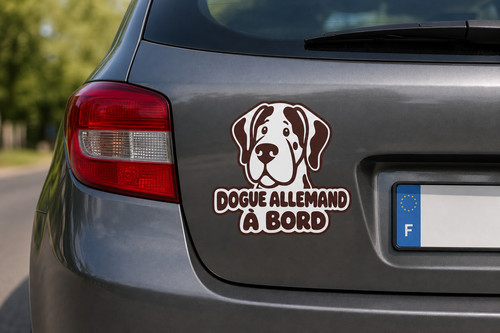 Sticker dogue allemand à - dogue,