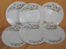 6 assiettes dessert porcelaine