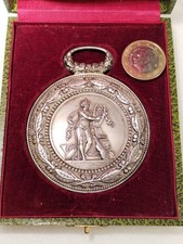 Rare médaille décoration argent 1917 Institut Musical Orléans Attribuée 64mm