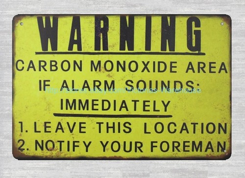 Warning carbon monoxide area - warning,