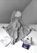 Doudou Plat Lapin Gris Blanc