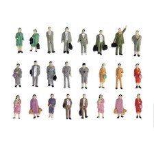 Lot de 24 figurines de train miniatures à l'échelle HO pour aménagement