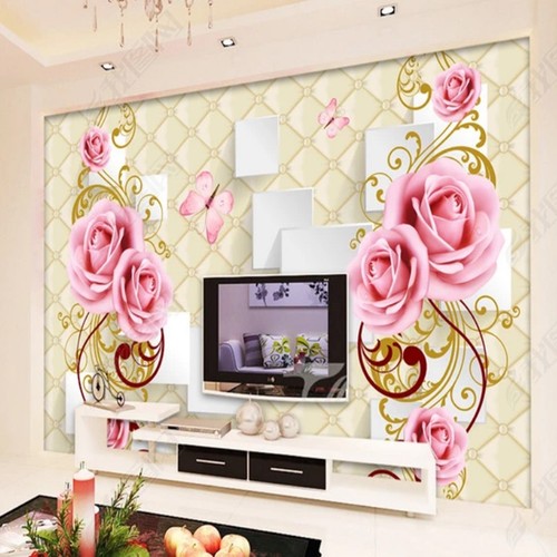 Papier peint photo roses - papier,