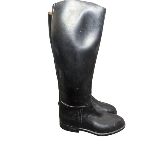 Aigle saumur black rubber tall - black,