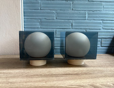 Vintage Pair Sconce Cube Sputnik Space Age Lamp Design Mid Century Wall Light