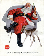 Affiche Coca-Cola Santa 1956
