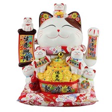 Chat chanceux signe porte