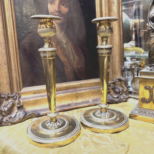 Paire bougeoirs chandeliers - bougeoirs,