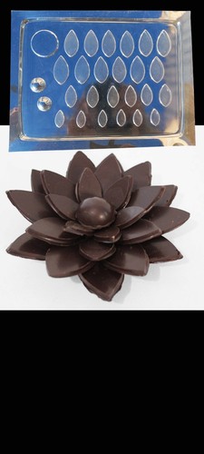 Moule chocolat fleur lotus - a,