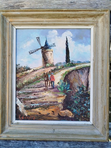 Tableau huile moulin - tableau,