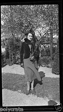 Portrait of Women Hat & Fur Star - Antique Year Photo Negative. 1940