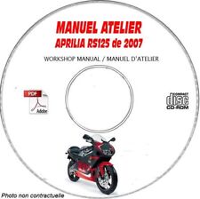 RS 125 07 - Manuel Atelier CDROM APRILIA Expédition - --, Support - CD-ROM - DV