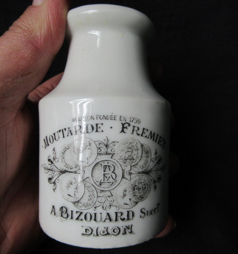 Ancien pot moutarde eme - à, 19