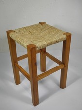 TABOURET BOIS et PAILLE