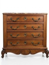 Commode en noyer et marbre