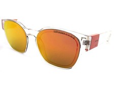 Superdry X Mono Lunettes de Soleil Cristal Transparent & Orange avec Rouge
