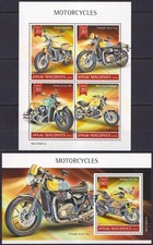 GS1151 2019 MALDIVES MOTORCYCLES MOTOS TRANSPORT #8506-09+BL1366 MNH