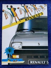 1984 Renault 5 TL GTL TS TX Alpine Turbo Brochure