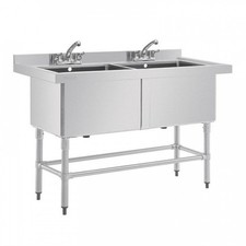 Plonge inox double éviers