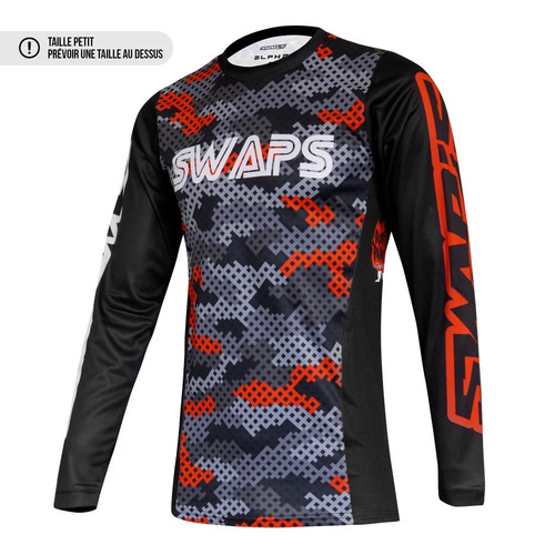 Maillot cross camo rouge - maillot,