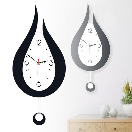 Horloge murale acrylique noire - murale,
