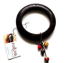 NATURE BIJOUX "OKAVANGO" BRACELET BOIS PENDANTS BRELOQUES NEUF/ETIQUETTE 39 €