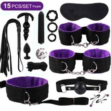 🎅Jouets et Accessoires BDSM 15 pièces, SM, PLAISIR, SEXE VIOLET HOMME,FEMME 🎅+