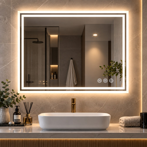 Miroir salle bain led - bain,