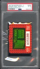 1993 Masters Badge PSA 4 Rules Sheet Still Attached Bernhard Langer Winner