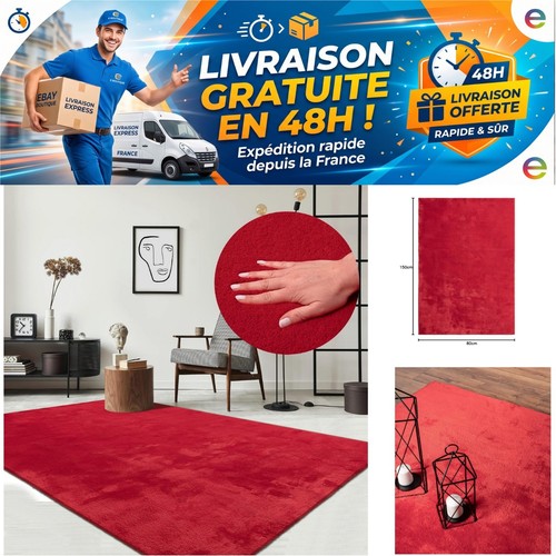 Tapis moderne moelleux poils - moelleux,
