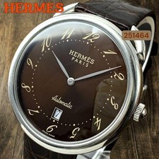 HERMES Arceau AR4.810 Automatic Brown Dial Men’s Watch Date 41mm