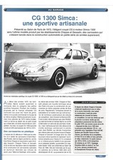 AUTOMOTIVE DOCUMENTS / LA CG 1300 SIMCA / 2 Pages