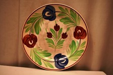 Ancien Spongeware Plaque Mouzin Lecat & Cle Nimy Lez-Mons Belgium Main Peint " 9