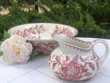 LIMA Sarreguemines U&C Ensemble de toilette BROC VASQUE Terre de Fer 19eme