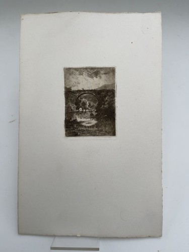 Gravure eau forte - gravure, pont