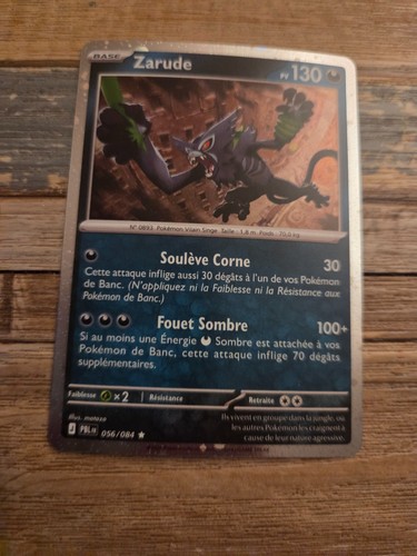 Carte pokémon zarude - carte,