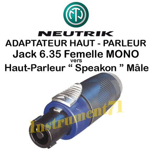 Adaptateur speakon male - speakon, 2