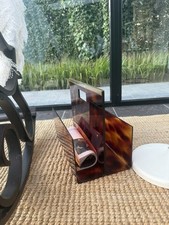 Michel Dumas - Porte-journaux/magazines design en plexi fumé - années 1970