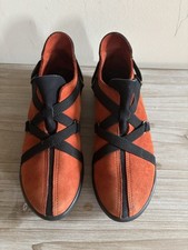 Arche Gluck Vesu Orange Nubuck Leather Shoes Sz. 6 Made In France