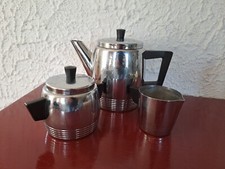 Cafetière, Pot A Lait et Sucrier cuivre St Louis