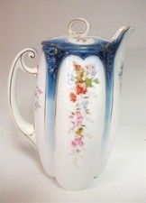 LOUIS PHILIPPE Limoges ca 1870 Beautiful 9" Coffee Pot Hand Painted 