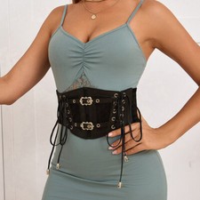 Femmes Dentelle Faux Cuir