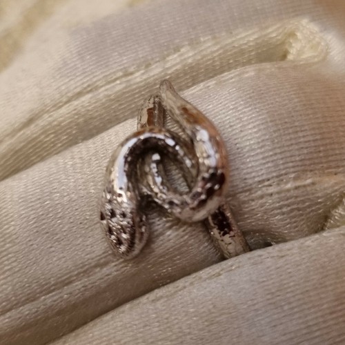 Bague serpent argent rhodié - serpent,