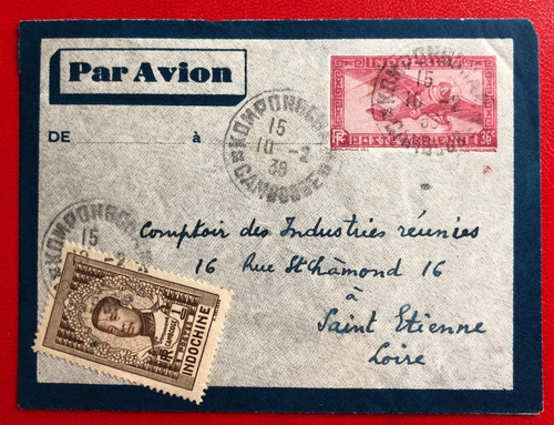 Indochine entier avion tad - entier-avion,